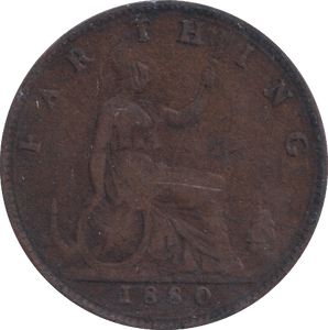 1880 FARTHING ( FINE ) - Farthing - Cambridgeshire Coins