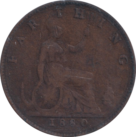1880 FARTHING ( FINE ) - Farthing - Cambridgeshire Coins