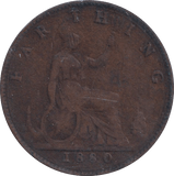 1880 FARTHING ( FINE ) - Farthing - Cambridgeshire Coins