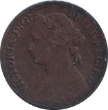 1880 FARTHING ( FINE ) - Farthing - Cambridgeshire Coins