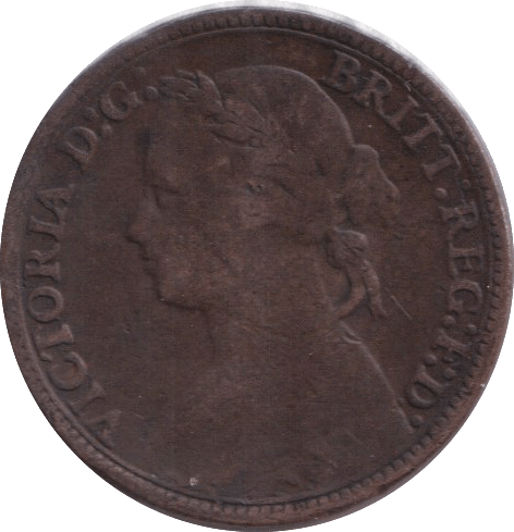 1880 FARTHING ( FINE ) - FARTHING - Cambridgeshire Coins