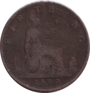 1880 FARTHING ( FINE ) - FARTHING - Cambridgeshire Coins
