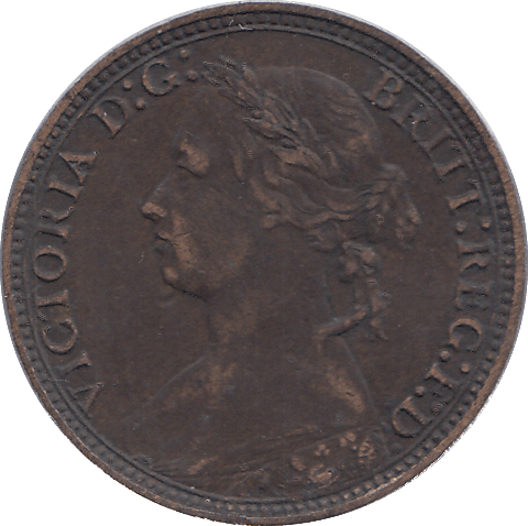 1880 FARTHING ( VF ) - FARTHING - Cambridgeshire Coins
