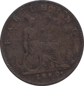 1880 FARTHING ( VF ) - FARTHING - Cambridgeshire Coins
