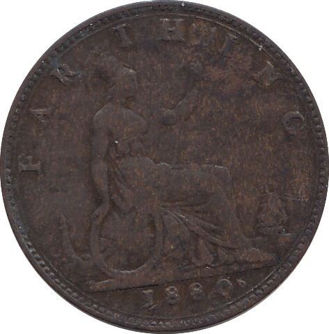 1880 FARTHING ( VF ) - FARTHING - Cambridgeshire Coins