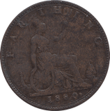 1880 FARTHING ( VF ) - FARTHING - Cambridgeshire Coins