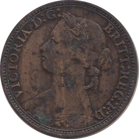 1880 FARTHING ( VF ) - FARTHING - Cambridgeshire Coins