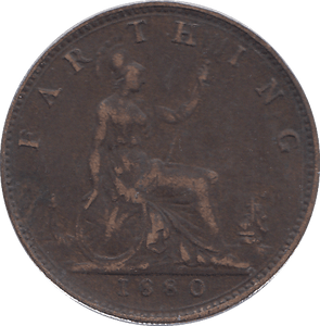1880 FARTHING ( VF ) - FARTHING - Cambridgeshire Coins