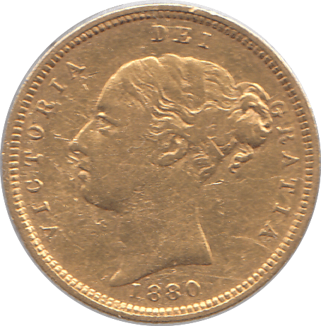 1880 GOLD HALF SOVEREIGN ( GVF ) - Half Sovereign - Cambridgeshire Coins