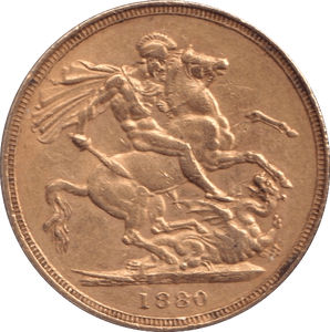 1880 GOLD SOVEREIGN ( EF ) - SOVEREIGN - Cambridgeshire Coins