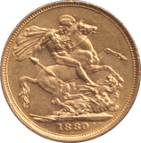 1880 GOLD SOVEREIGN ( EF ) - SOVEREIGN - Cambridgeshire Coins