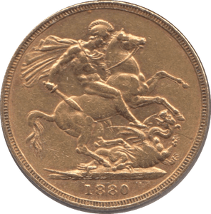 1880 GOLD SOVEREIGN ( GVF ) - SOVEREIGN - Cambridgeshire Coins