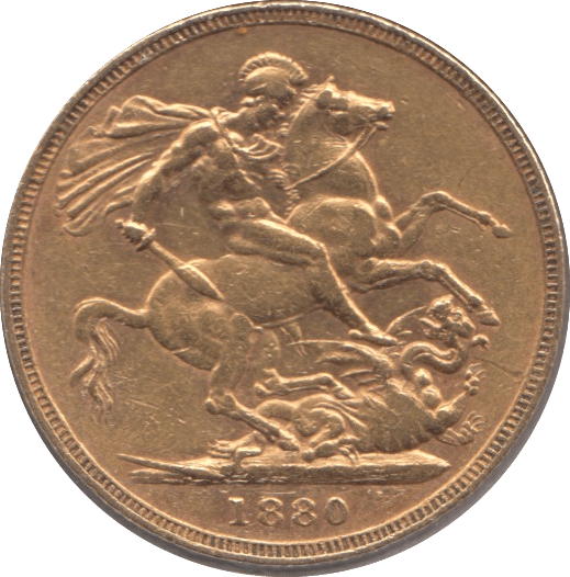 1880 GOLD SOVEREIGN ( GVF ) - SOVEREIGN - Cambridgeshire Coins