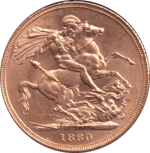 1880 GOLD SOVEREIGN ( UNC ) - SOVEREIGN - Cambridgeshire Coins