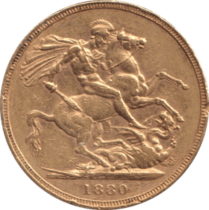 1880 GOLD SOVEREIGN ( VF ) - SOVEREIGN - Cambridgeshire Coins