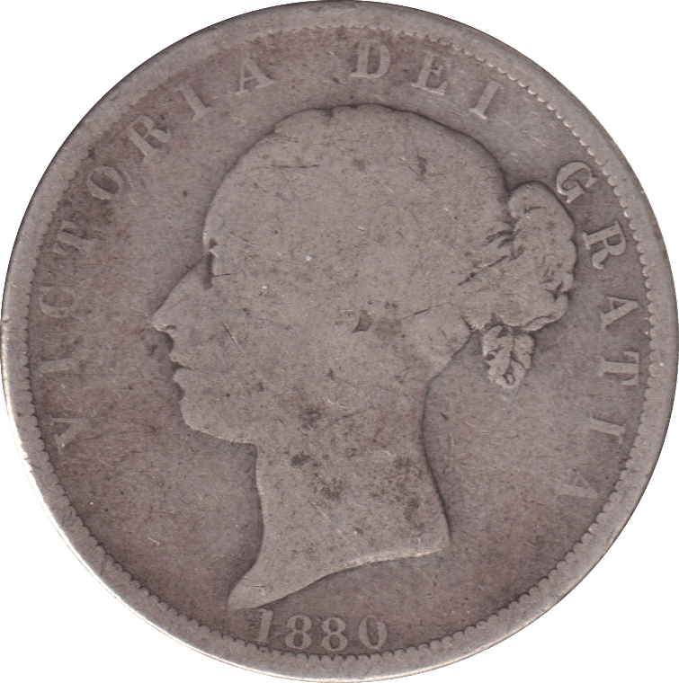 1880 HALF CROWN ( NF ) - HALF FARTHING - Cambridgeshire Coins