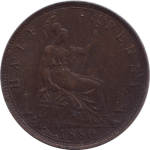 1880 HALFPENNY ( EF ) - Halfpenny - Cambridgeshire Coins
