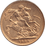 1880 M GOLD SOVEREIGN ( GVF ) - SOVEREIGN - Cambridgeshire Coins