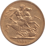 1880 S GOLD SOVEREIGN ( VF ) - SOVEREIGN - Cambridgeshire Coins