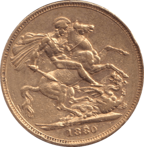1880 S GOLD SOVEREIGN ( VF ) - SOVEREIGN - Cambridgeshire Coins