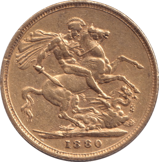 1880 S GOLD SOVEREIGN ( VF ) - SOVEREIGN - Cambridgeshire Coins