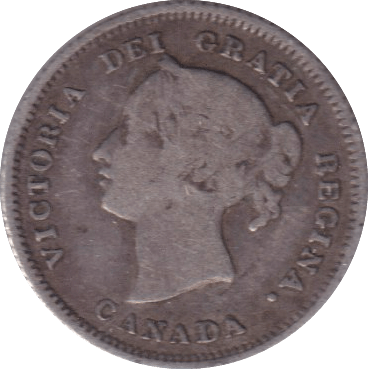 1880 SILVER 5 CENTS CANADA - SILVER WORLD COINS - Cambridgeshire Coins