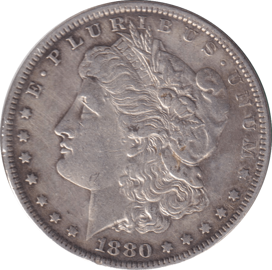 1880 SILVER DOLLAR USA - SILVER WORLD COINS - Cambridgeshire Coins