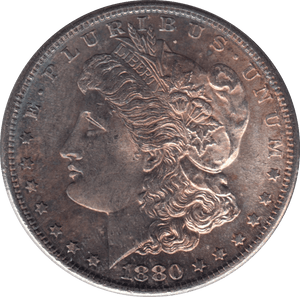 1880 SILVER MORGAN DOLLAR SAN FRANCISCO MINT - SILVER WORLD COINS - Cambridgeshire Coins