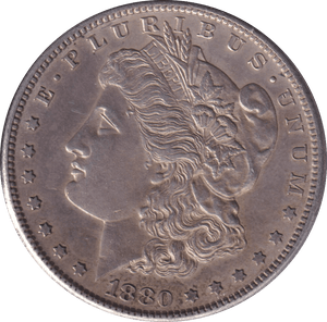 1880 SILVER MORGAN DOLLAR SAN FRANCISCO MINT - SILVER WORLD COINS - Cambridgeshire Coins