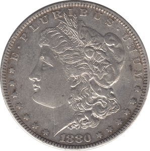 1880 SILVER MORGAN DOLLAR USA NEW ORLEANS MINT - SILVER WORLD COINS - Cambridgeshire Coins