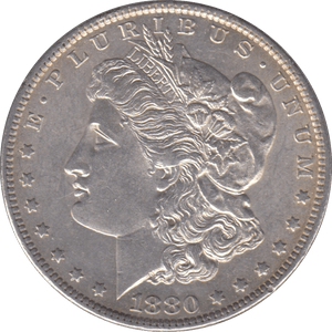 1880 SILVER MORGAN DOLLAR USA NEW ORLEANS MINT - SILVER WORLD COINS - Cambridgeshire Coins