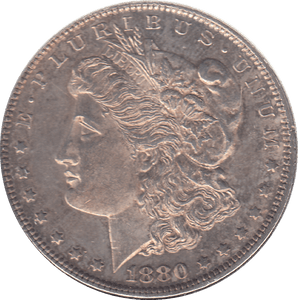 1880 SILVER MORGAN DOLLAR USA PHILADELPHIA MINT - SILVER WORLD COINS - Cambridgeshire Coins