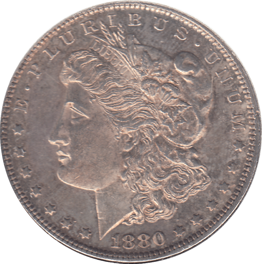 1880 SILVER MORGAN DOLLAR USA PHILADELPHIA MINT - SILVER WORLD COINS - Cambridgeshire Coins