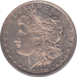 1880 SILVER MORGAN DOLLAR USA PHILADELPHIA MINT - SILVER WORLD COINS - Cambridgeshire Coins