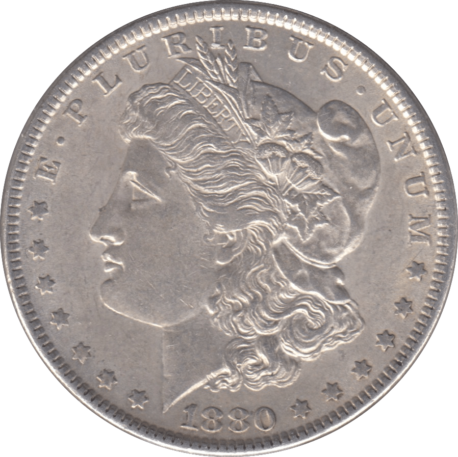 1880 SILVER MORGAN DOLLAR USA PHILADELPHIA MINT - SILVER WORLD COINS - Cambridgeshire Coins