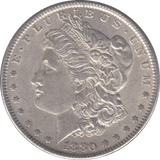 1880 SILVER MORGAN DOLLAR USA PHILADELPHIA MINT - SILVER WORLD COINS - Cambridgeshire Coins