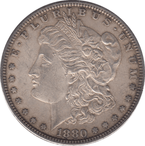 1880 SILVER MORGAN DOLLAR USA PHILADELPHIA MINT - SILVER WORLD COINS - Cambridgeshire Coins