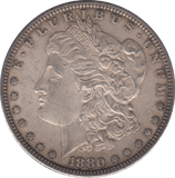 1880 SILVER MORGAN DOLLAR USA PHILADELPHIA MINT - SILVER WORLD COINS - Cambridgeshire Coins