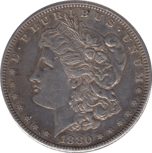 1880 SILVER MORGAN DOLLAR USA SAN FRANCISCO MINT - SILVER WORLD COINS - Cambridgeshire Coins