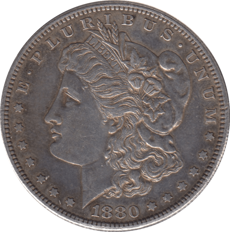1880 SILVER MORGAN DOLLAR USA SAN FRANCISCO MINT - SILVER WORLD COINS - Cambridgeshire Coins