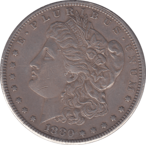 1880 SILVER MORGAN DOLLAR USA SAN FRANCISCO - SILVER WORLD COINS - Cambridgeshire Coins