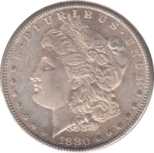 1880 SILVER MORGAN DOLLAR USA SAN FRANCISCO - SILVER WORLD COINS - Cambridgeshire Coins