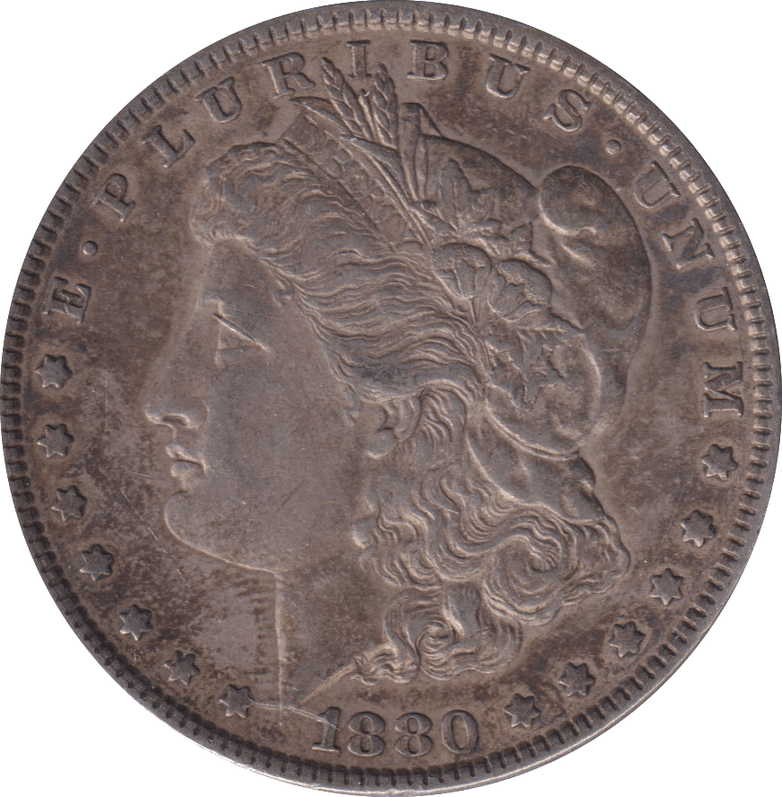1880 SILVER MORGAN DOLLAR USA - SILVER WORLD COINS - Cambridgeshire Coins