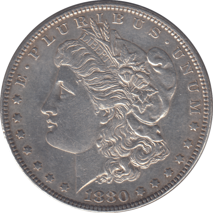 1880 SILVER MORGAN DOLLAR USA - SILVER WORLD COINS - Cambridgeshire Coins