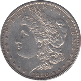 1880 SILVER MORGAN DOLLAR USA - SILVER WORLD COINS - Cambridgeshire Coins