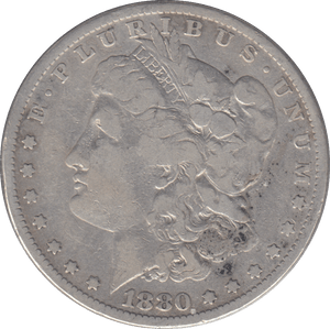1880 SILVER ONE MORGAN DOLLAR USA - SILVER WORLD COINS - Cambridgeshire Coins