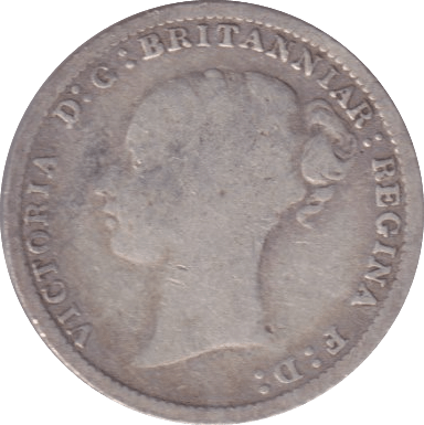 1880 SILVER THREEPENCE ( FINE ) - Three Half Pence - Cambridgeshire Coins