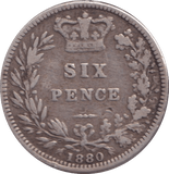1880 SIXPENCE ( GF ) - SIXPENCE - Cambridgeshire Coins