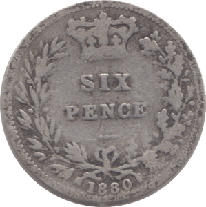 1880 SIXPENCE ( NF ) - Sixpence - Cambridgeshire Coins