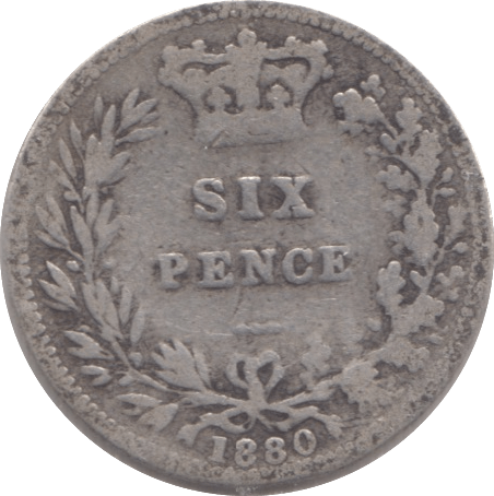 1880 SIXPENCE ( NF ) - Sixpence - Cambridgeshire Coins